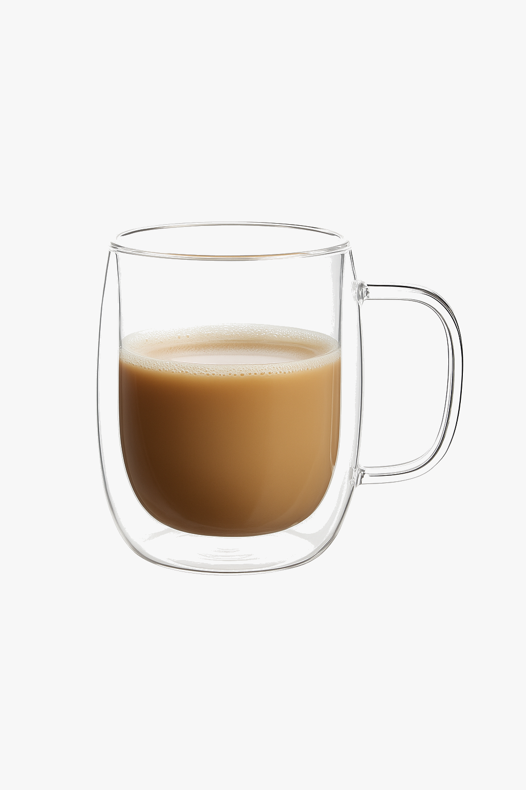 Tasse verre double paroi avec anse isolante cafe