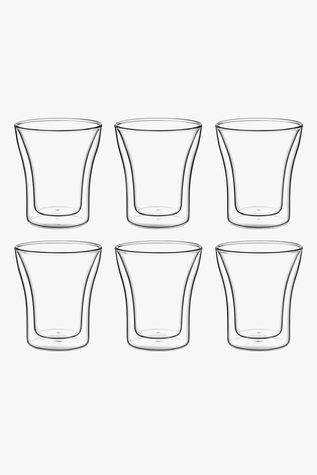 tasses espresso double paroi verre 80 ml lot de 6