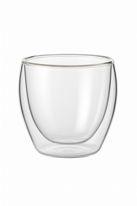 Tasses verre double paroi isolante style rayé