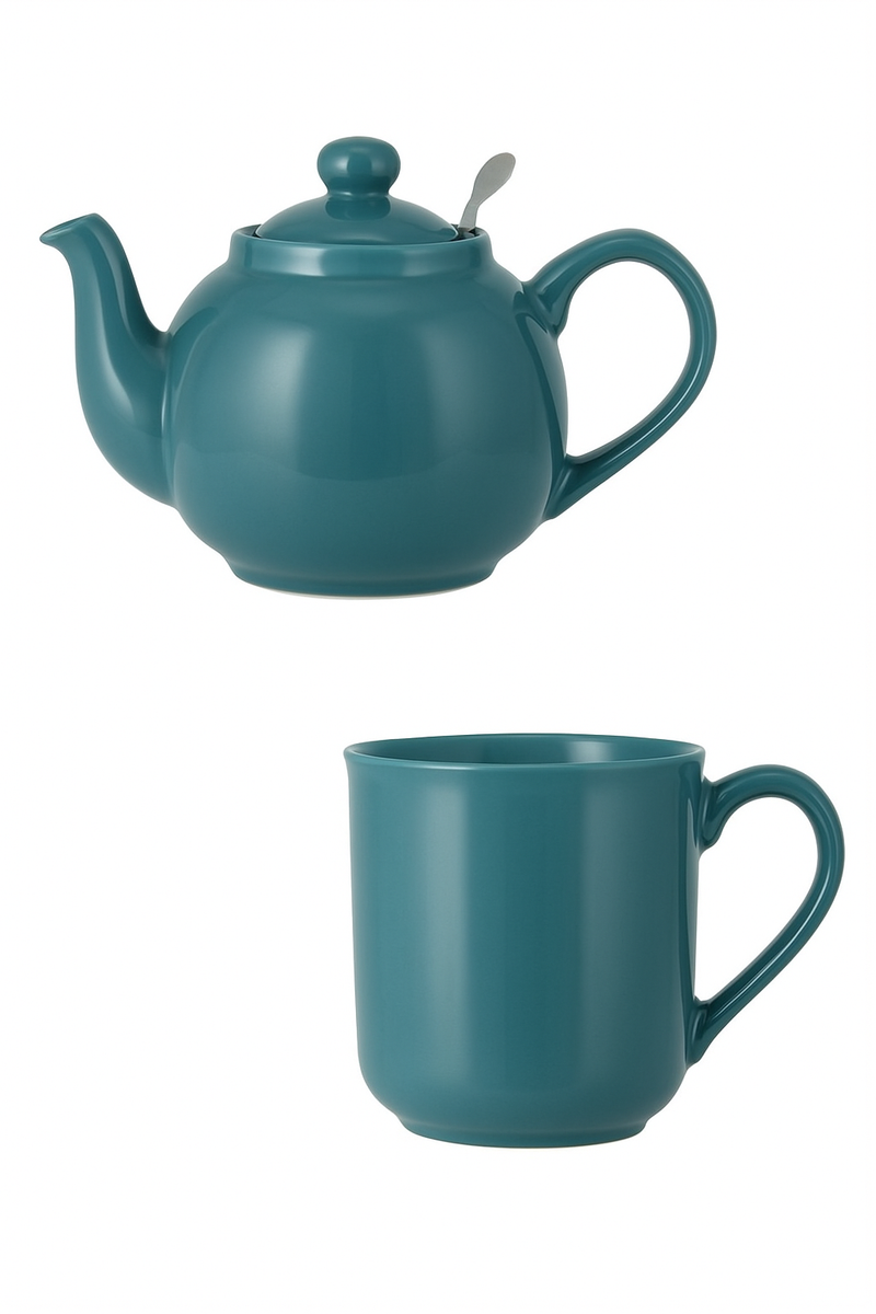 Théière farmhouse céramique avec filtre inox 600ml