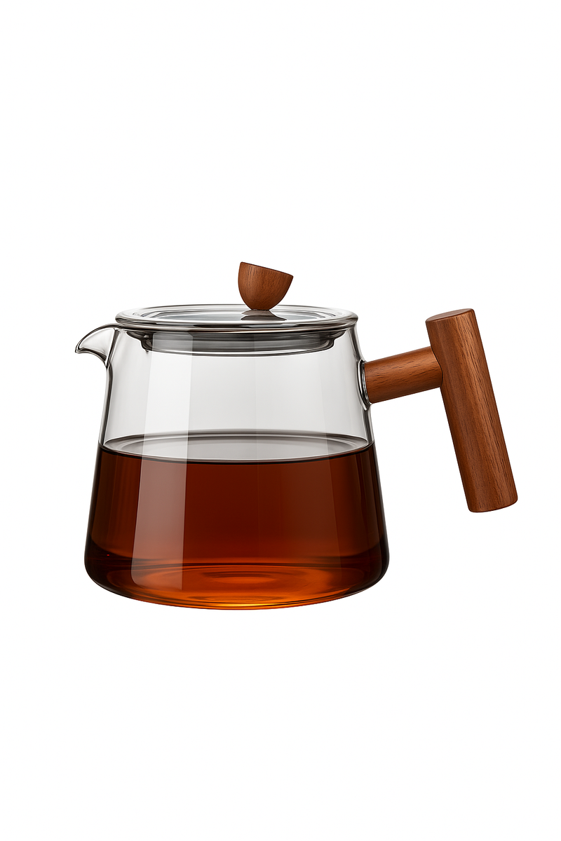 Théière gaiwan en verre résistant chaleur 400-500ml