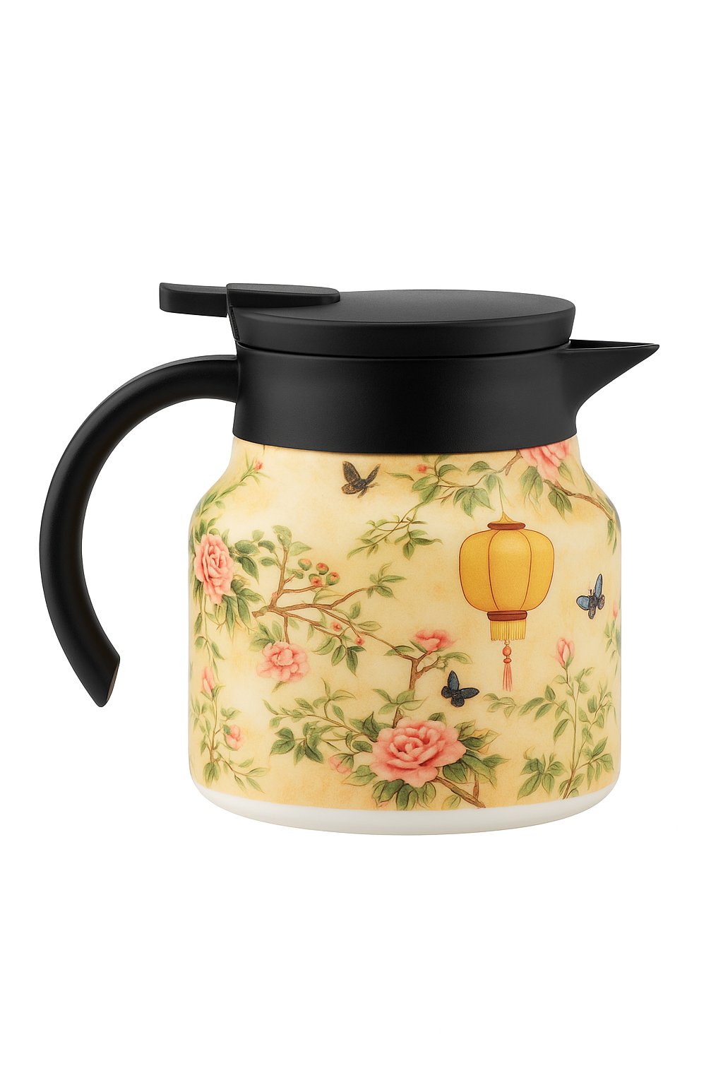 Théière isotherme florale vintage acier inox infuseur thermostat