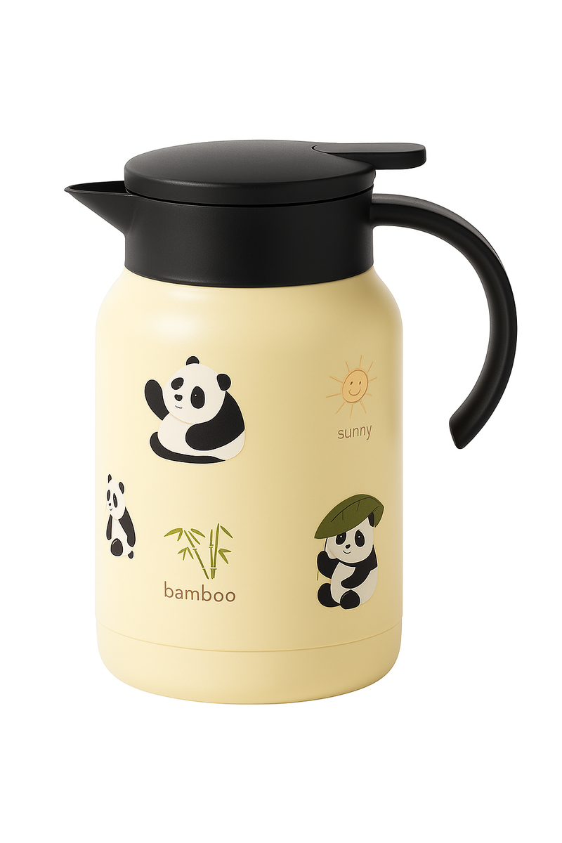 Theiere isotherme panda grande capacite infusion vapeur inox