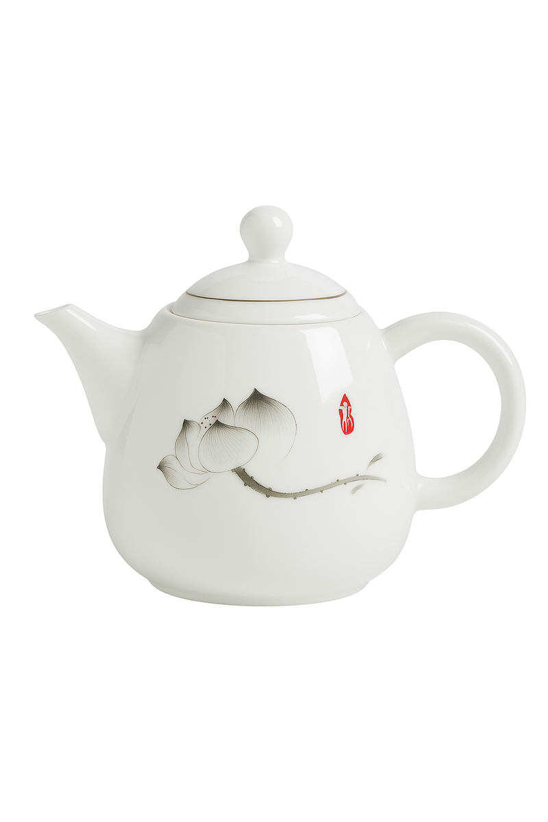 Theiere porcelaine style yixing service the asiatique artisanal