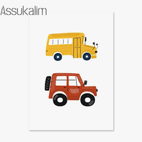 toile murale personnalisée alphabet voiture jouet décoration bébé garçon