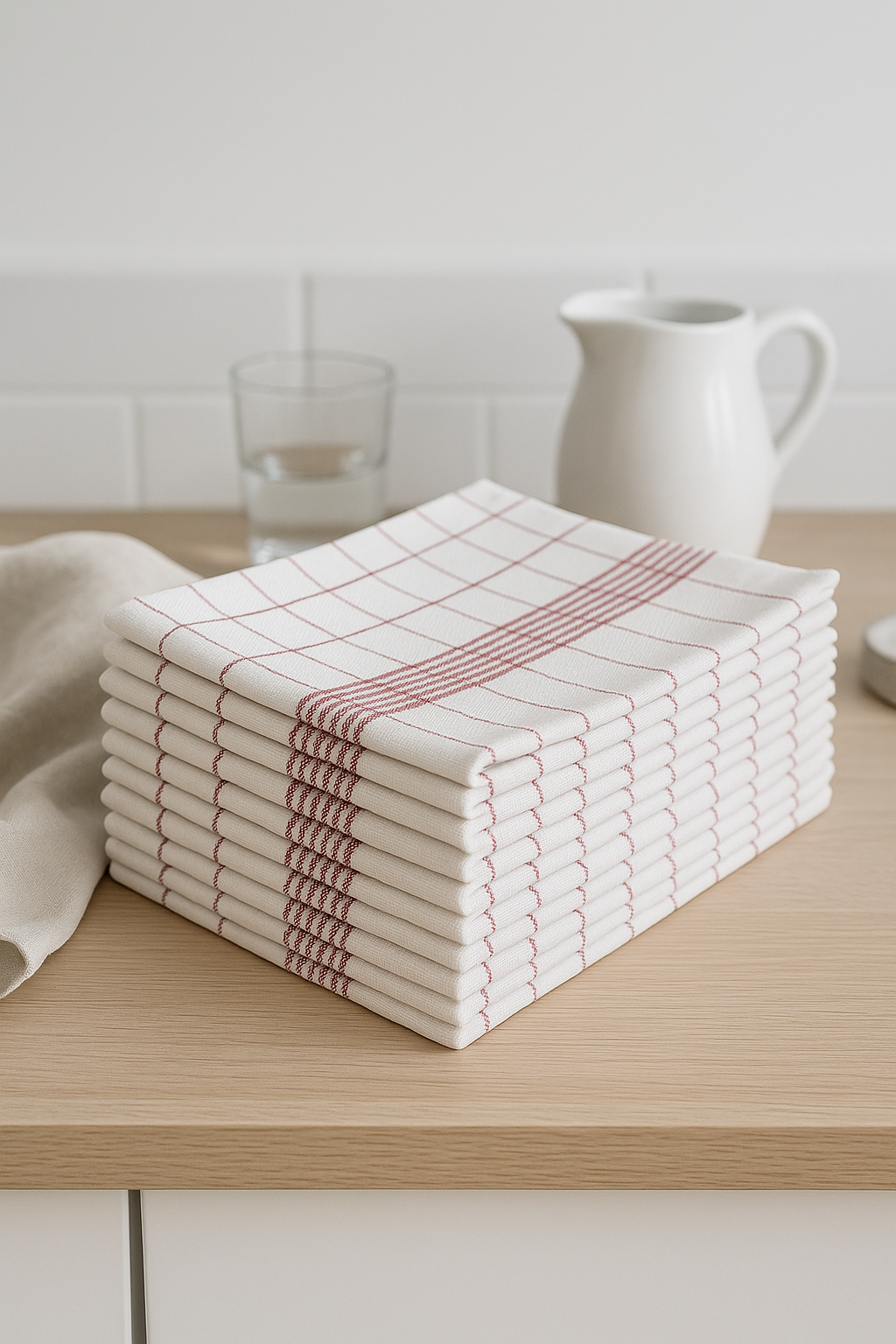 Torchon de cuisine classique à carreaux doux absorbant