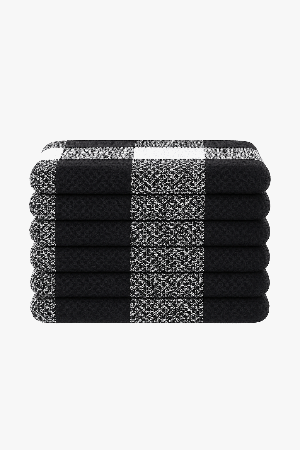 Torchon de cuisine gaufré à carreaux absorbant doux