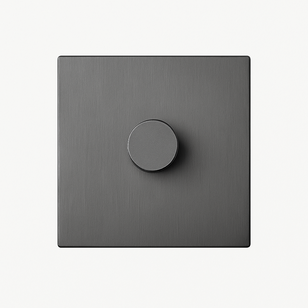 Variateur en acier gris foncé brossé