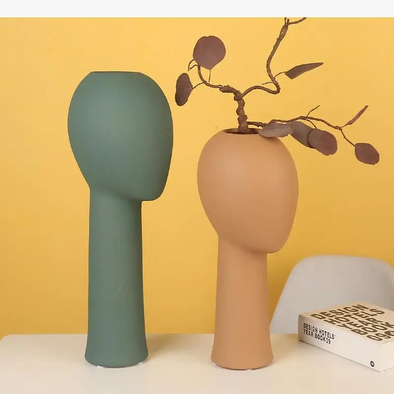 vase en céramique abstrait pour fleurs décoration moderne artisanat