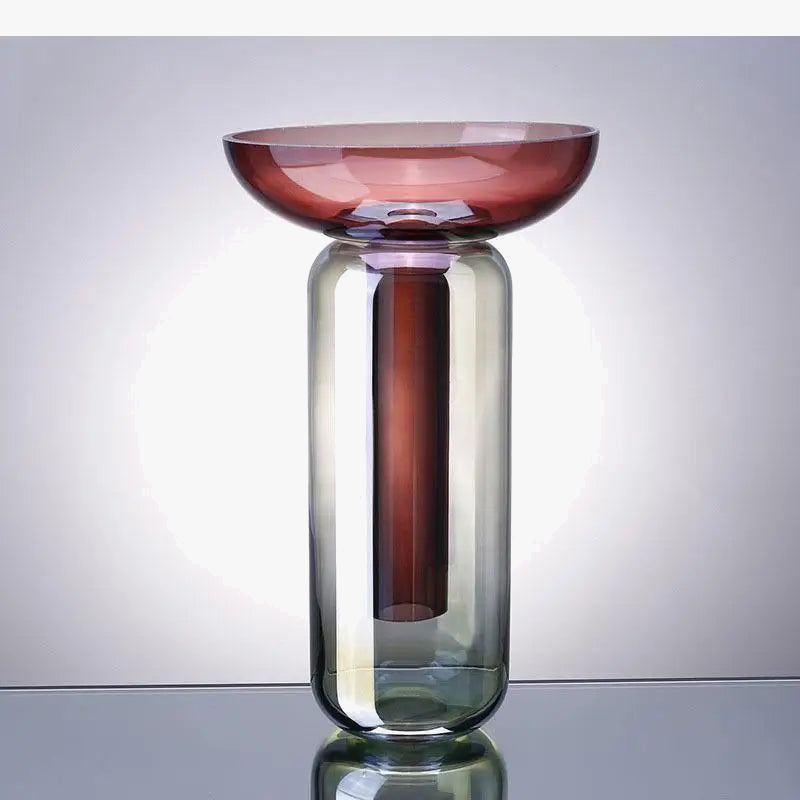 vase en verre dégradé pour fleurs décoratives hydroponiques