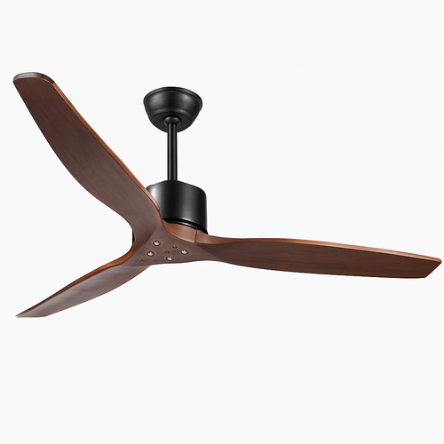 Ventilateur de plafond en bois à 3 pales Fan - vue 2 sur 5