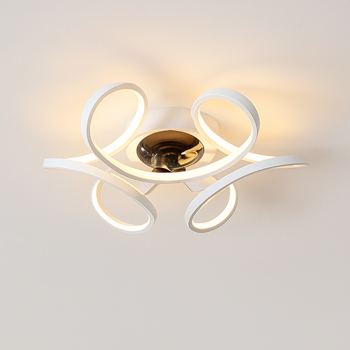 ventilateur de plafond led artpad avec lumière et télécommande - vue 14 sur 16