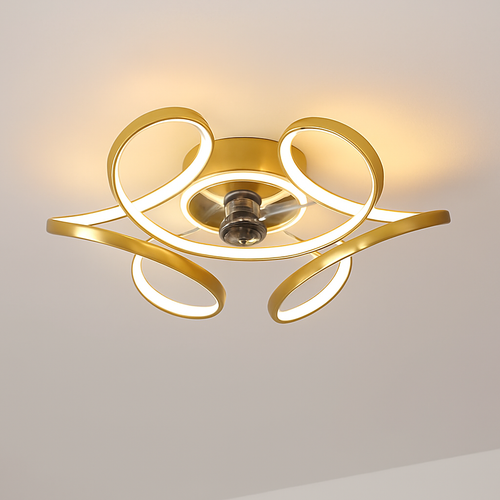 ventilateur de plafond led artpad avec lumière et télécommande - vue 17 sur 16