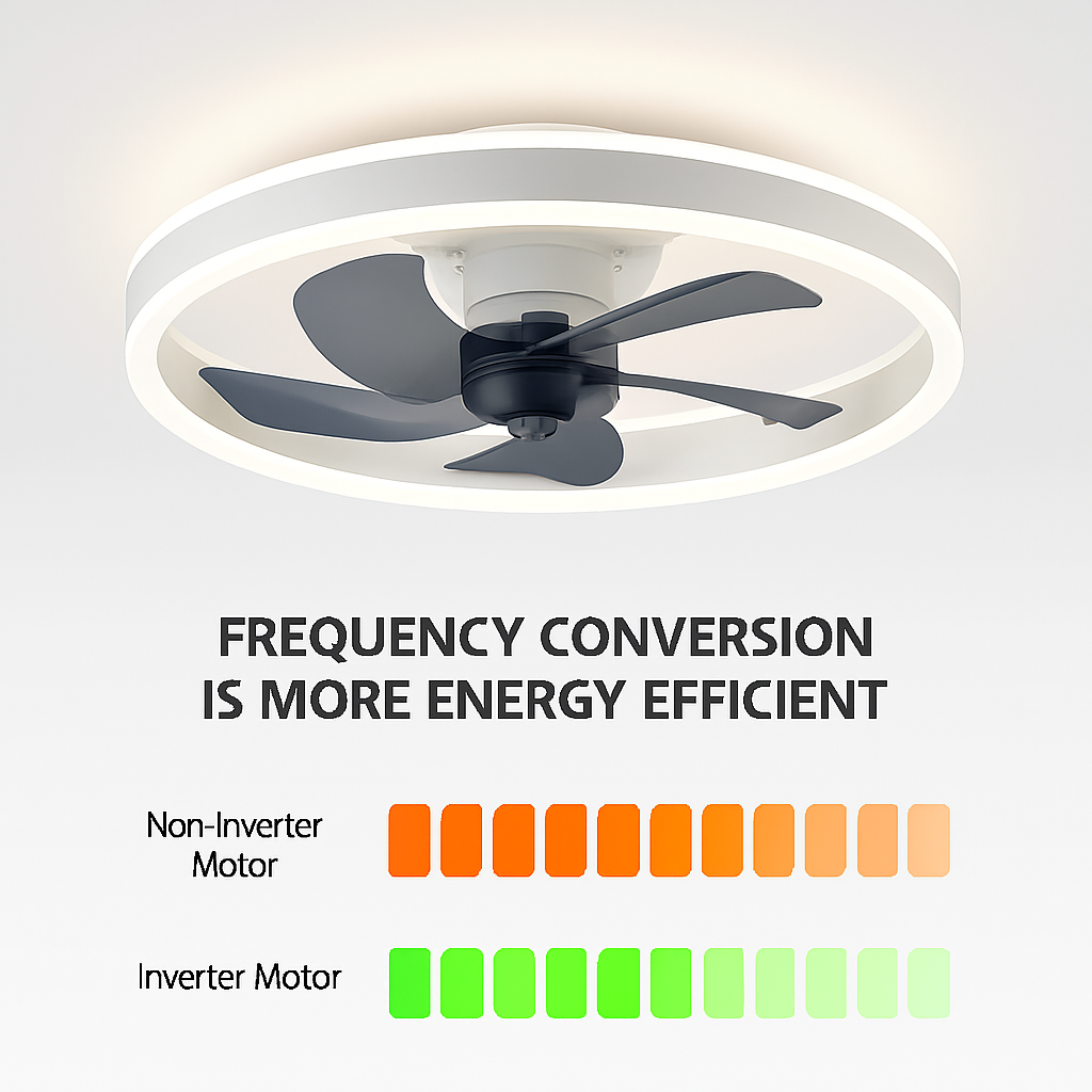 ventilateur de plafond led moderne télécommandé à 6 vitesses