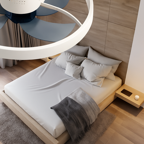ventilateur de plafond led moderne télécommandé à 6 vitesses - vue 6 sur 7