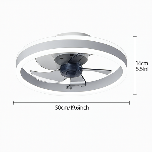 ventilateur de plafond led moderne télécommandé à 6 vitesses - vue 7 sur 7