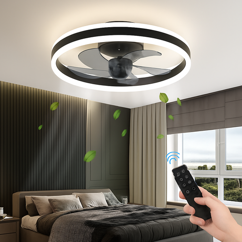 ventilateur de plafond led moderne télécommandé à 6 vitesses - vue 8 sur 7