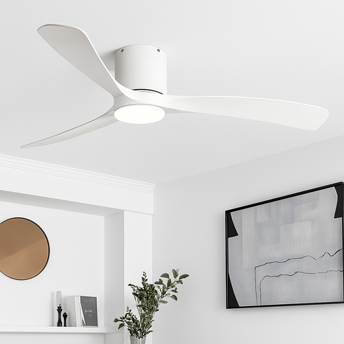 ventilateur de plafond moderne avec télécommande et lumières intégrées - vue 3 sur 12