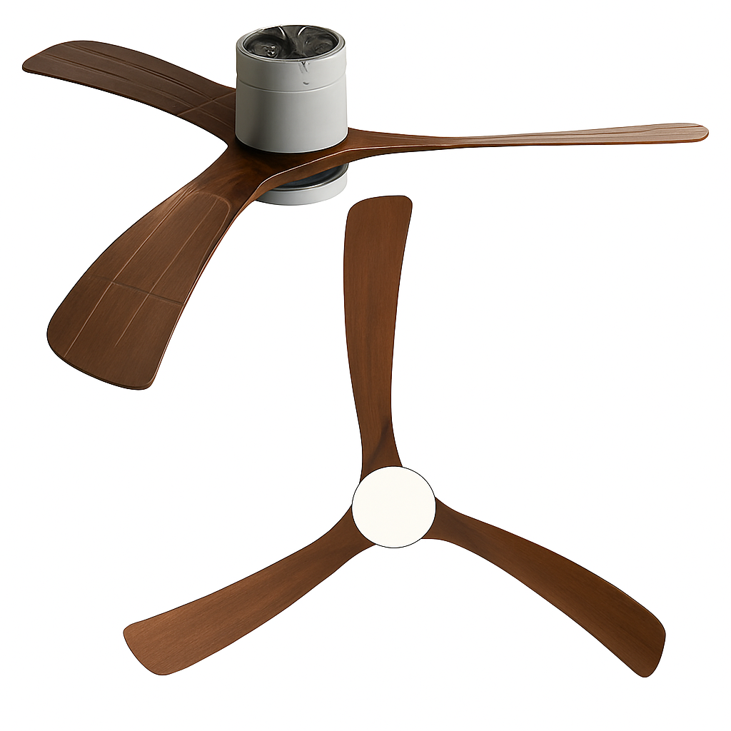ventilateur de plafond moderne avec télécommande et lumières intégrées - vue 4 sur 12