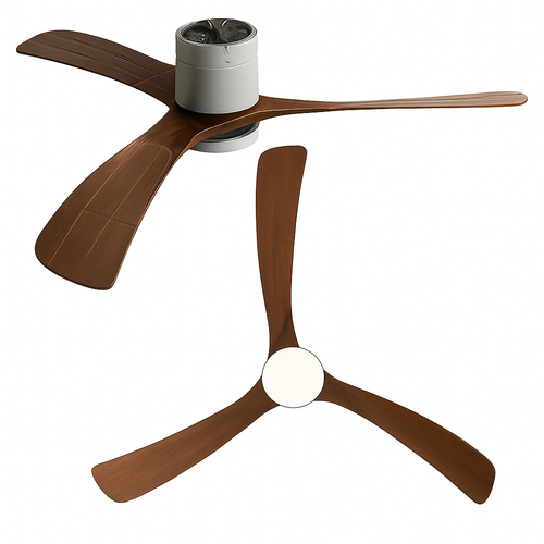 ventilateur de plafond moderne avec télécommande et lumières intégrées - vue 5 sur 12