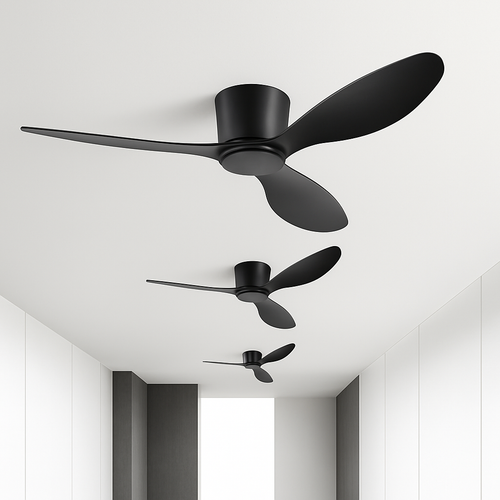 ventilateur de plafond moderne à led télécommande 6 vitesses éclairage intégré - vue 2 sur 18