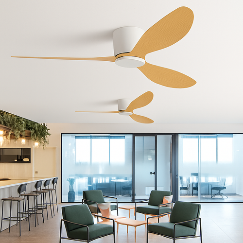 ventilateur de plafond moderne à led télécommande 6 vitesses éclairage intégré - vue 3 sur 18
