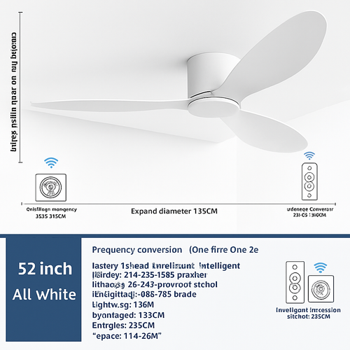 ventilateur de plafond moderne à led télécommande 6 vitesses éclairage intégré - vue 12 sur 18