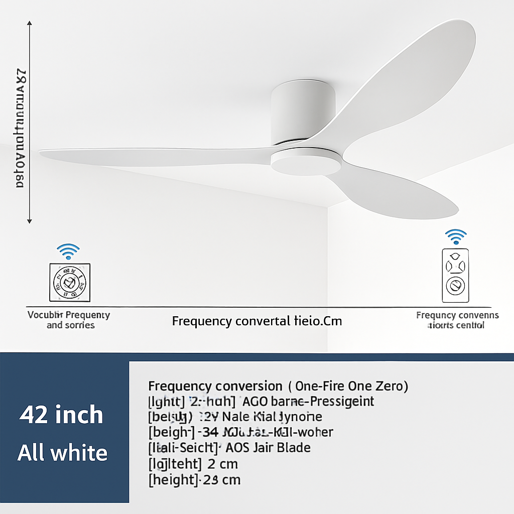 ventilateur de plafond moderne à led télécommande 6 vitesses éclairage intégré - vue 14 sur 18