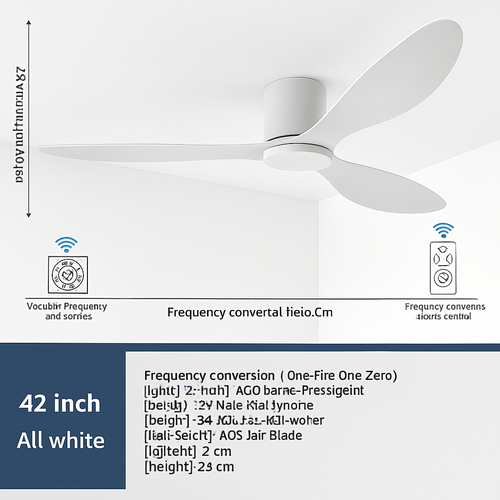 ventilateur de plafond moderne à led télécommande 6 vitesses éclairage intégré - vue 15 sur 18