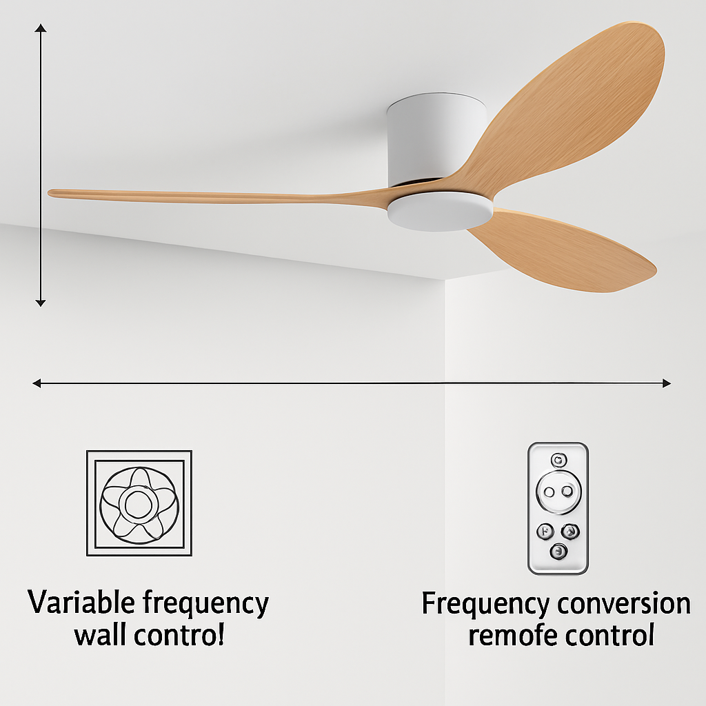 ventilateur de plafond moderne à led télécommande 6 vitesses éclairage intégré - vue 17 sur 18
