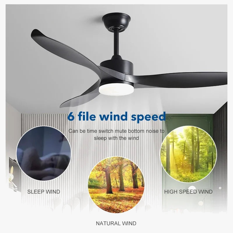 ventilateur de plafond moderne simple en pur cuivre avec lumière led