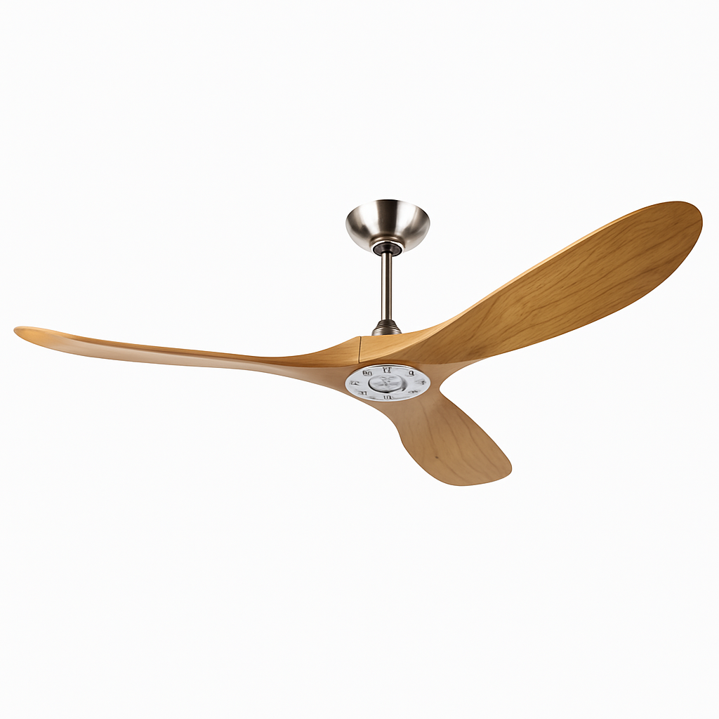 ventilateur de plafond vintage industriel en bois télécommandé décoratif