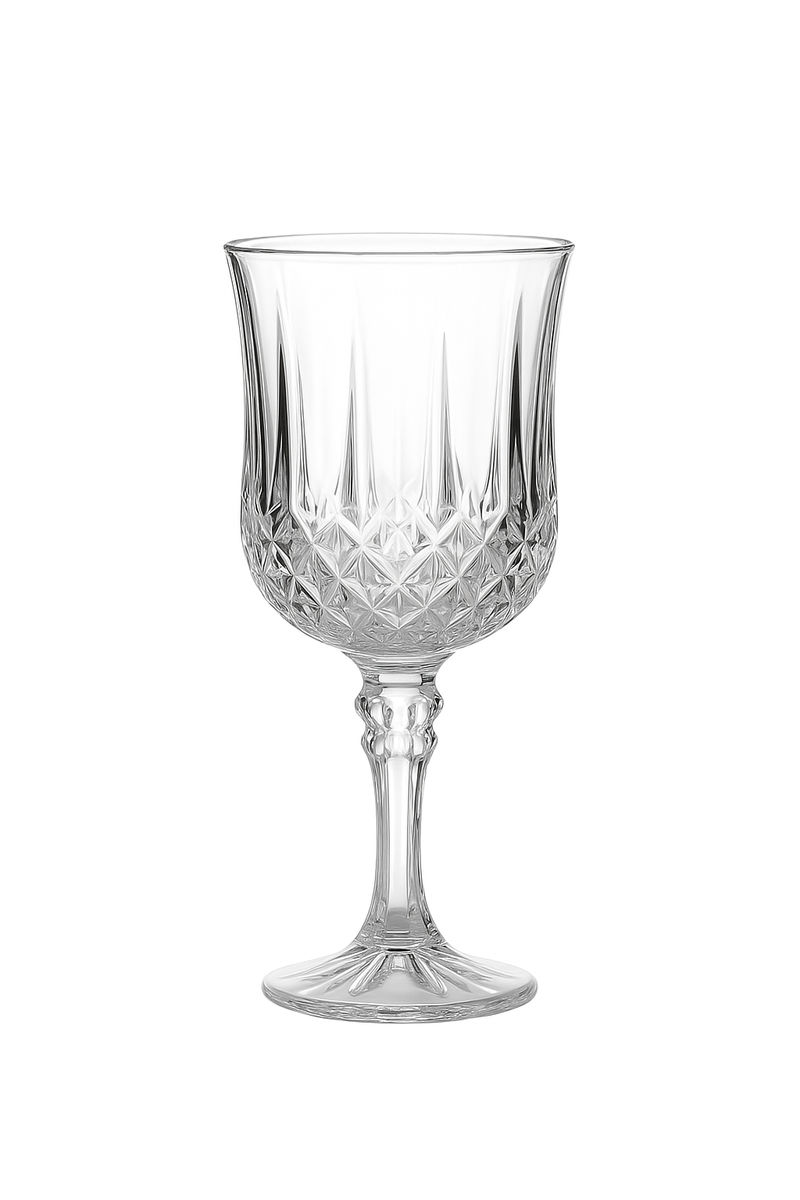 Verre à vin cristal pied haut style élégant