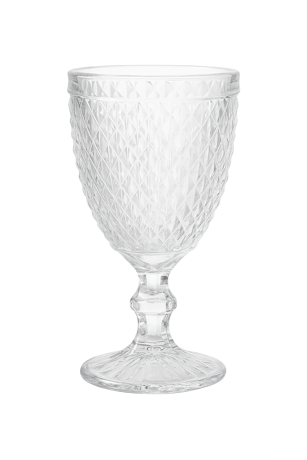Verre a vin relief epais style retro europeen - vue 2 sur 2