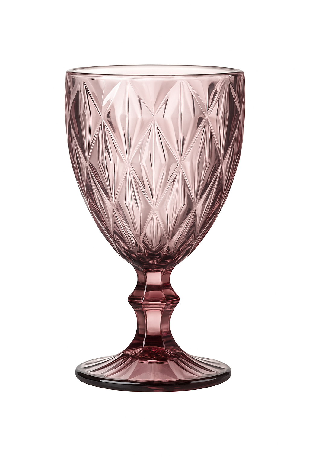 Verre à vin relief rétro verre épais européen - vue 2 sur 2