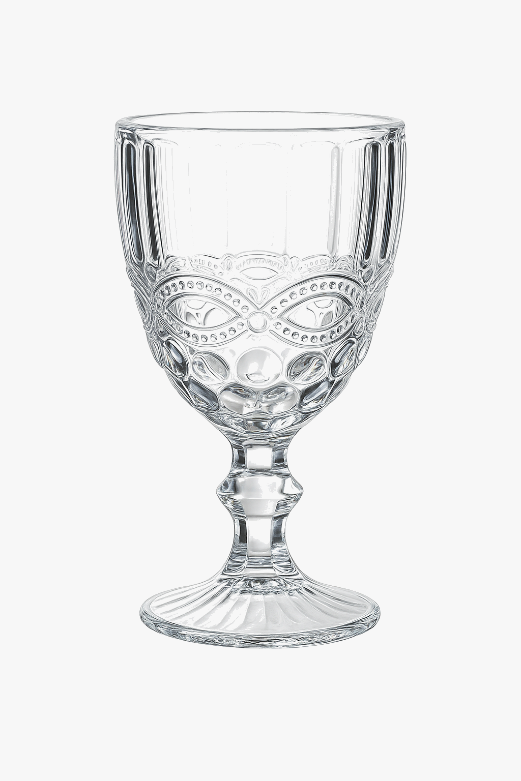 Verre a vin relief style retro verre epais