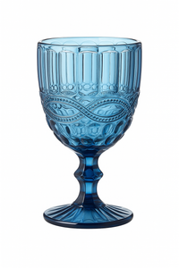 Verre a vin retro relief en verre epais