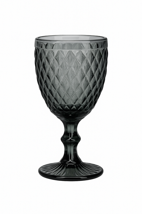 Verre a vin retro relief verre epais europeen