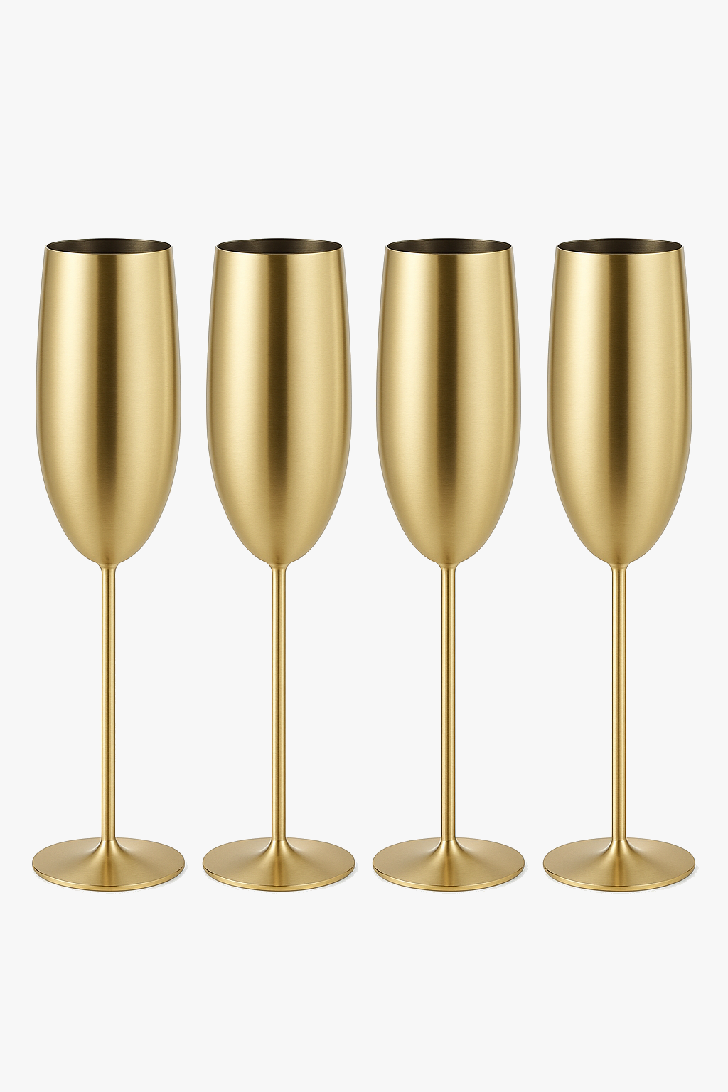 Verre champagne acier inoxydable texturé style coupe fête