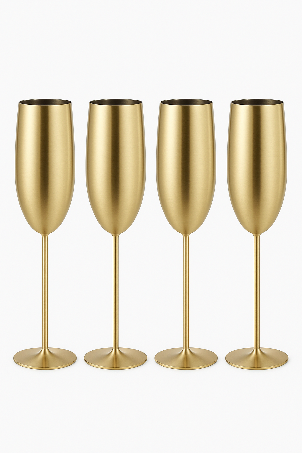 Verre champagne acier inoxydable texturé style coupe fête