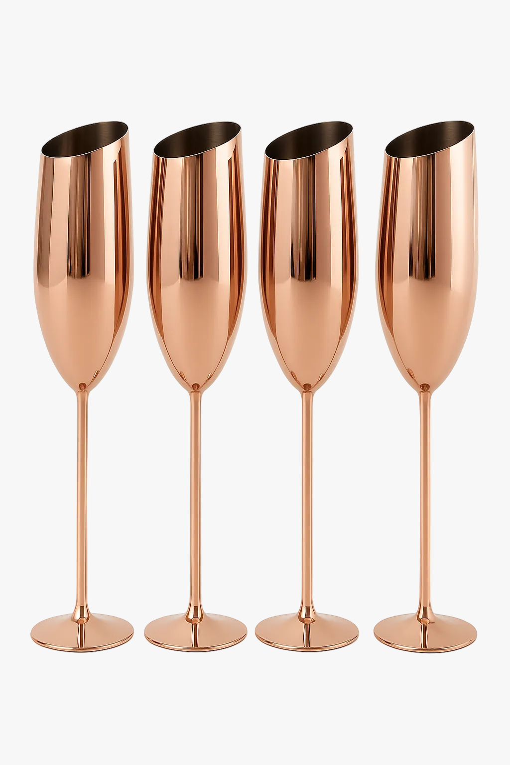 Verre champagne acier inoxydable texturé style élégant fête