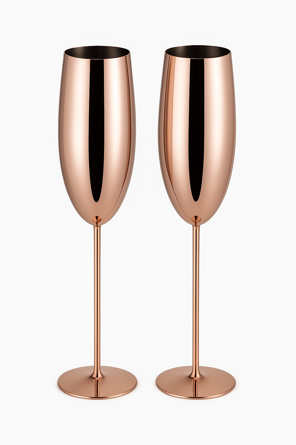 Verre champagne acier inoxydable texture style gobelet festif - vue 2 sur 2