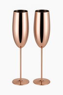 Verre champagne acier inoxydable texture style gobelet festif