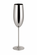 Verre champagne acier inoxydable texturé style tulipe festif