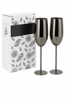 Verre champagne inox texturé coupe cocktail mariage fête