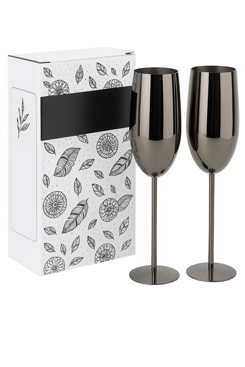 Verre champagne inox texturé coupe cocktail mariage fête
