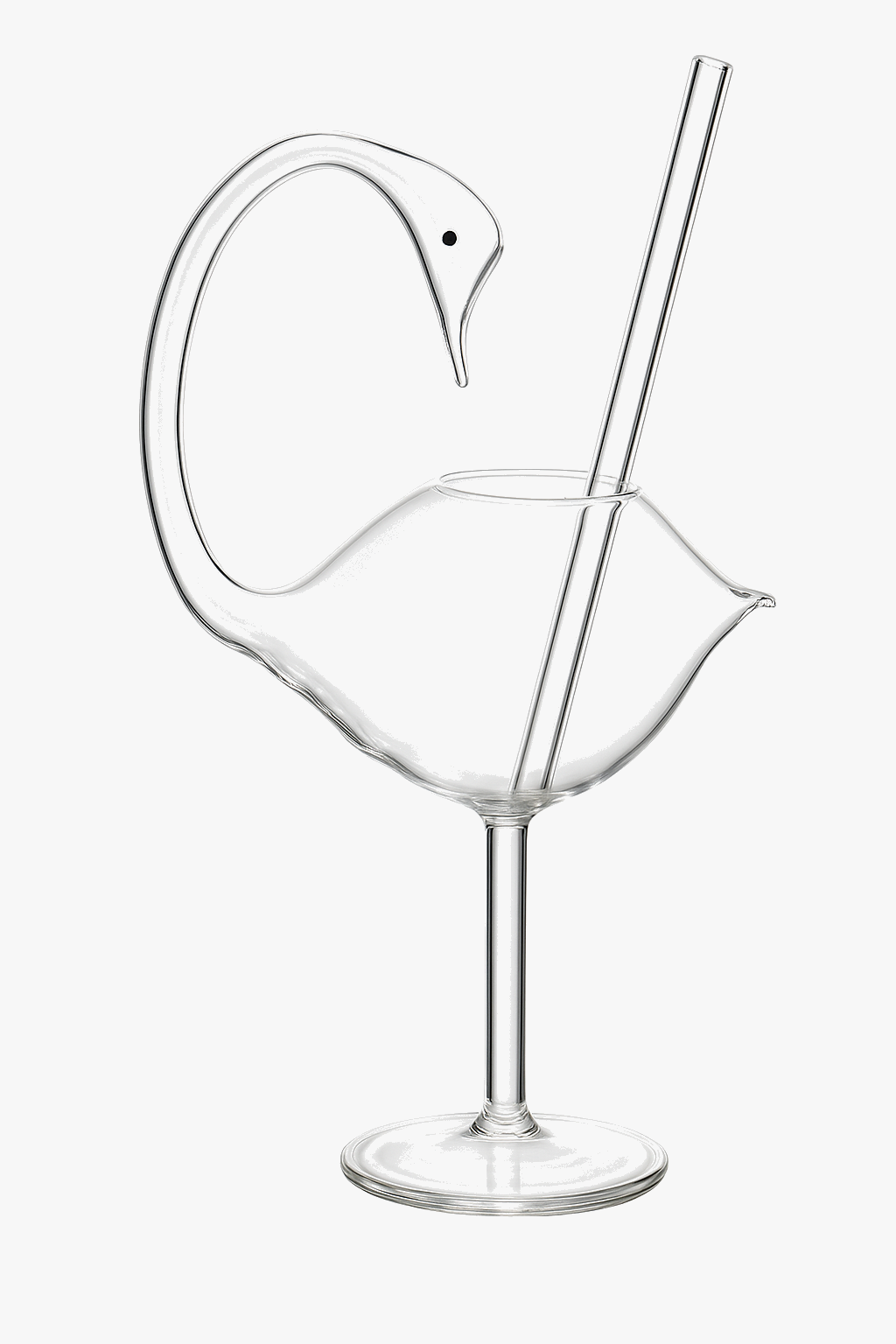 Verre cocktail créatif motifs animaux porc épic cygne