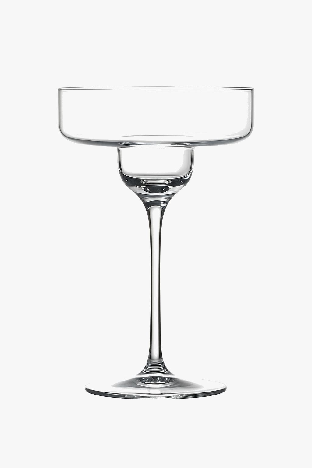 Verre cocktail margarita design élégant pied incliné
