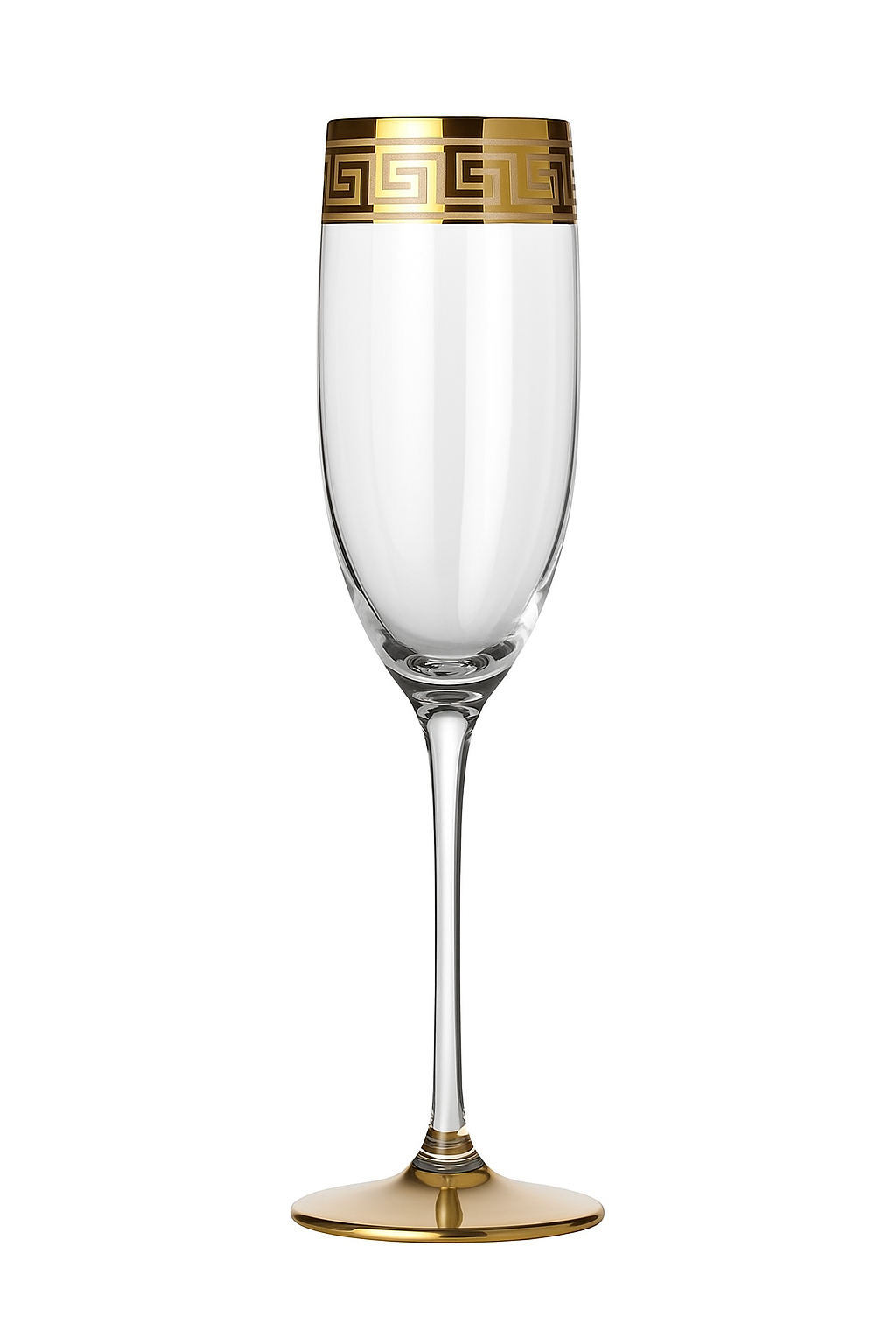 Verre cristal style europeen bord argente champagne vin