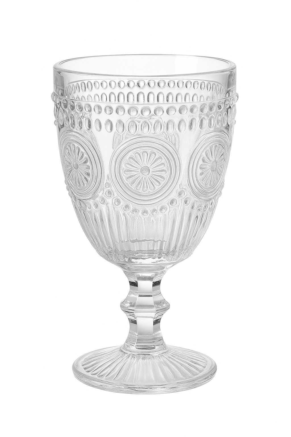 Verre gobelet à pied tournesol relief 300 ml - vue 3 sur 2